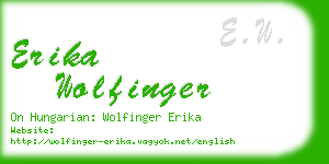 erika wolfinger business card